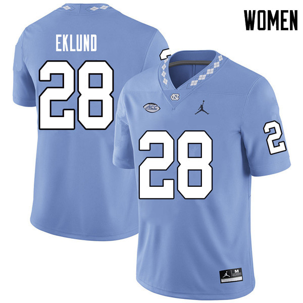 Jordan Brand Women #28 Graham Eklund North Carolina Tar Heels College Football Jerseys Sale-Carolina